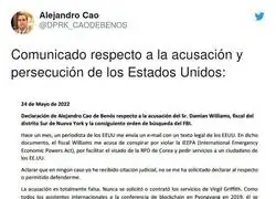 As&iacute; se defiende Alejandro Cao de Ben&oacute;s tras ser puesto en busca y captura por el FBI