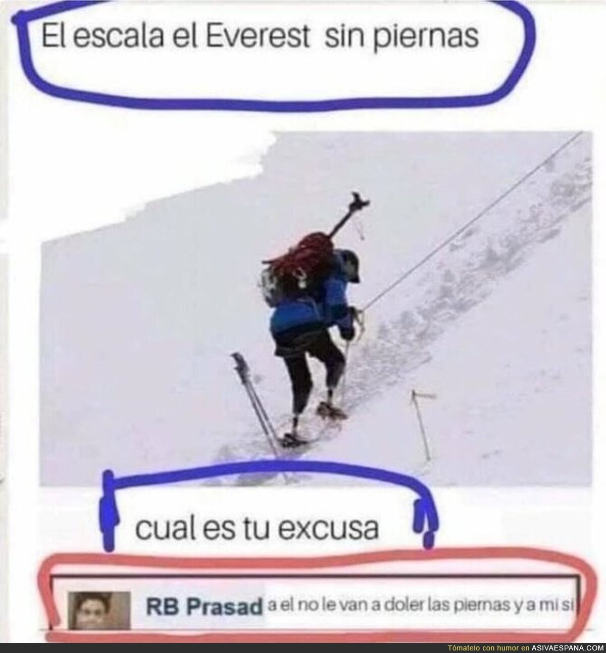 La mejor excusa para no subir una montaña