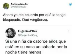 Un infraser que da totalmente verg&uuml;enza ajena