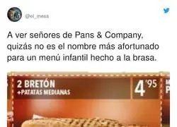 El mal nombre que us&oacute; Pans&Company para un men&uacute;