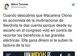 Ahora se entienden muchas cosas con Macarena Olona y sus votos sobre las energ&eacute;ticas