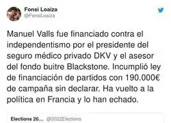 Manuel Valls no levanta cabeza en pol&iacute;tica