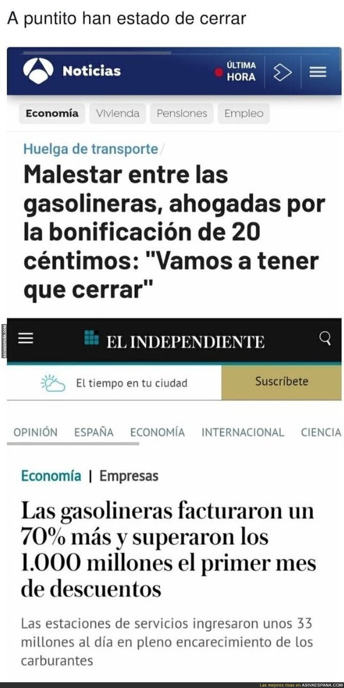 Las gasolineras se han re&iacute;do de todos como han podido