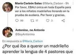Los madrile&ntilde;os y el euskera