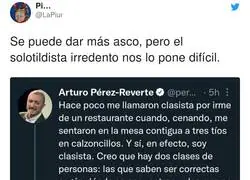Arturo P&eacute;rez-Reverte da toda la repugnancia del mundo subiendo esta foto de una mujer a Twitter