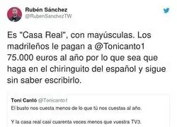 Toni Cant&oacute; sigue en problemas con su espa&ntilde;ol