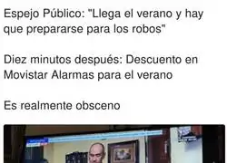 Antena 3 ni disimula con su propaganda con alarmas