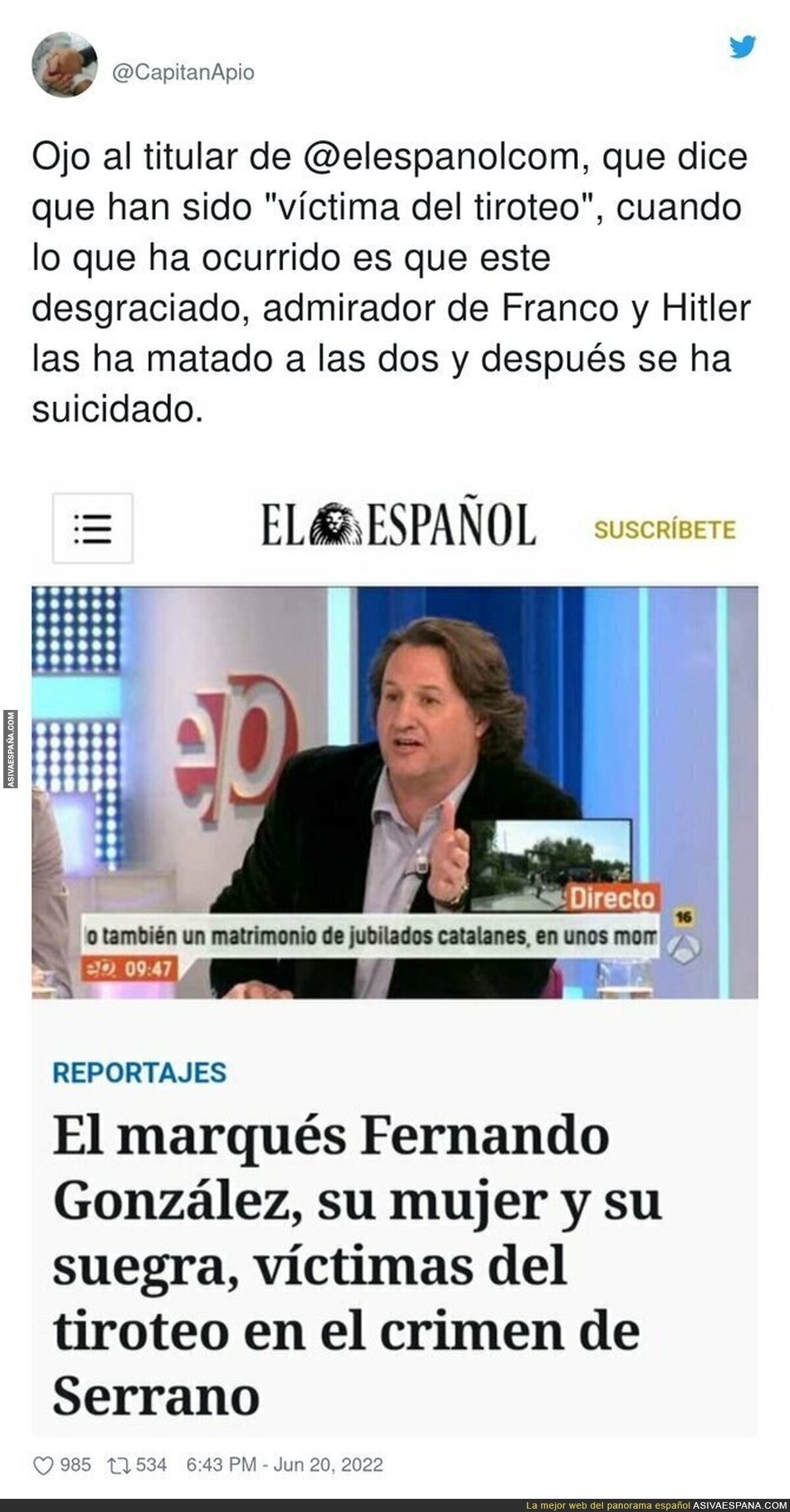 Les ha faltado decir que la culpa es de ellas por interponer sus cabezas en la trayectoria de las balas