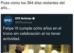 Un d&iacute;a m&aacute;s en la oficina de Felipe VI