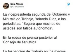 Yolanda D&iacute;az ha tocado un tema interesante