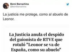 Gran respuesta del rotulista de RTVE