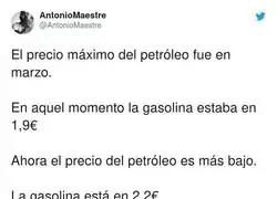 Tengo demasiadas preguntas sobre el precio de la gasolina
