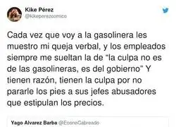 La excusa f&aacute;cil de echarle la culpa al Gobierno