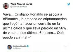 Cristiano se al&iacute;a con Binance