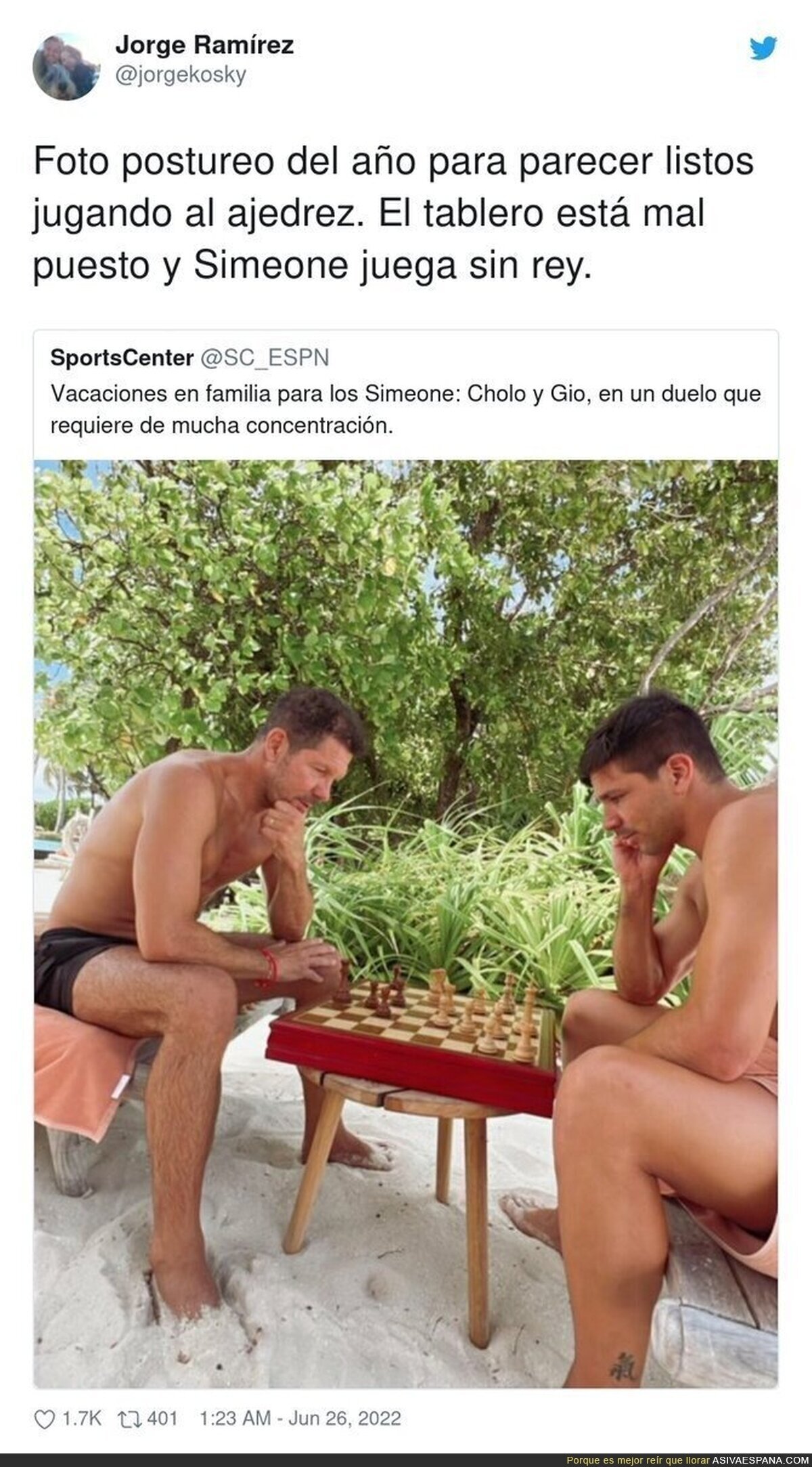 El ridículo del Cholo Simeone