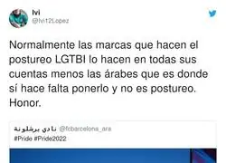 Muy valiente el FC Barcelona en el D&iacute;a del Orgullo en su cuenta &aacute;rabe