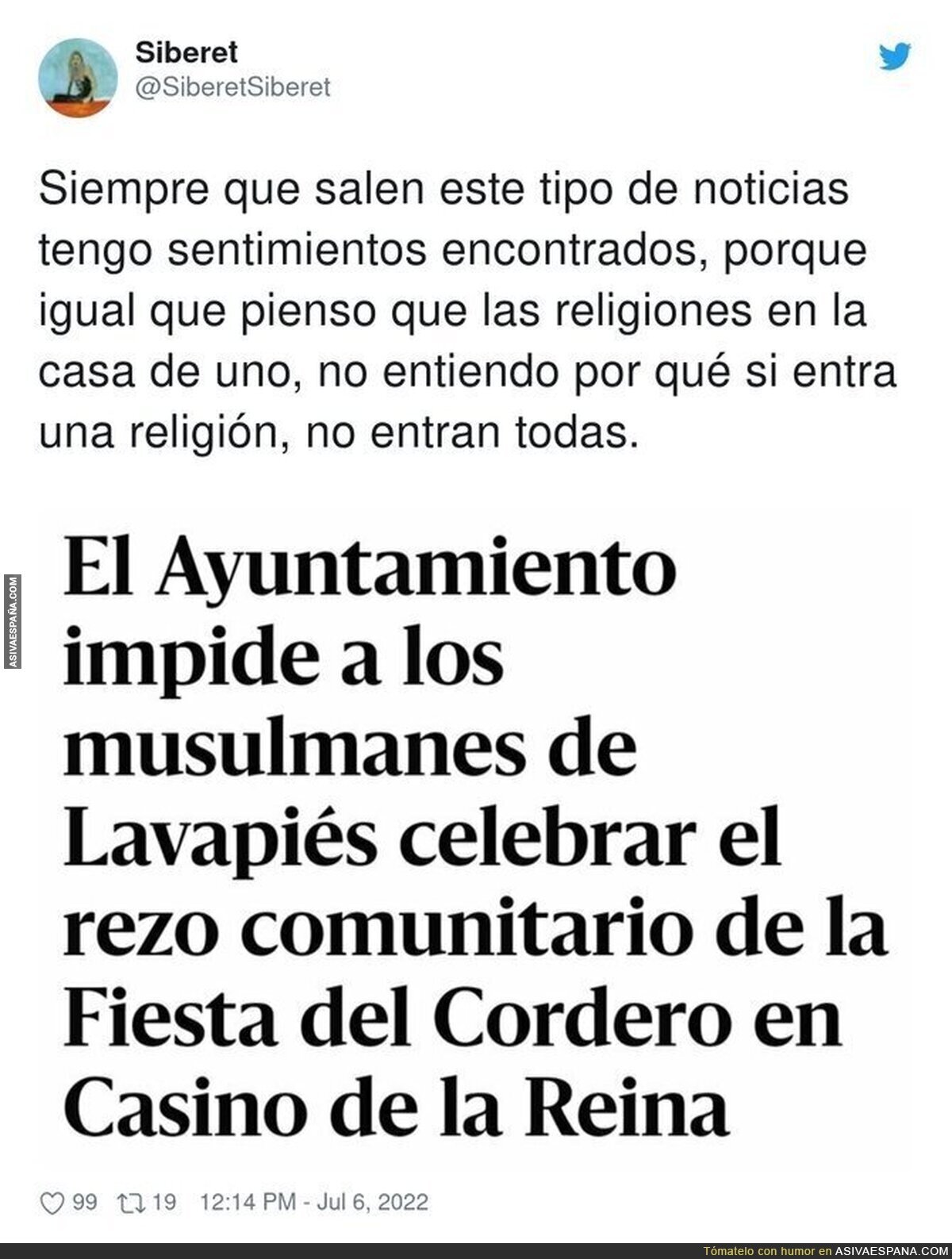 Tal cual sobre las religiones