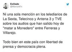 Ferreras sigue siendo muy protegido en el medio