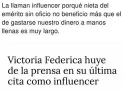 Los medios se siguen empe&ntilde;ando a vendernos a Victoria Federica como influencer