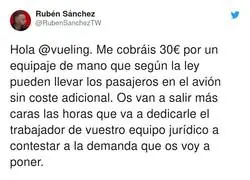 Vueling le ha cobrado al usuario equivocado