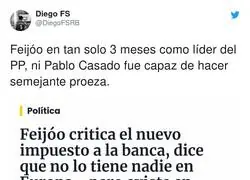 Este es el nivel de Feij&oacute;o en poco tiempo al frente del PP