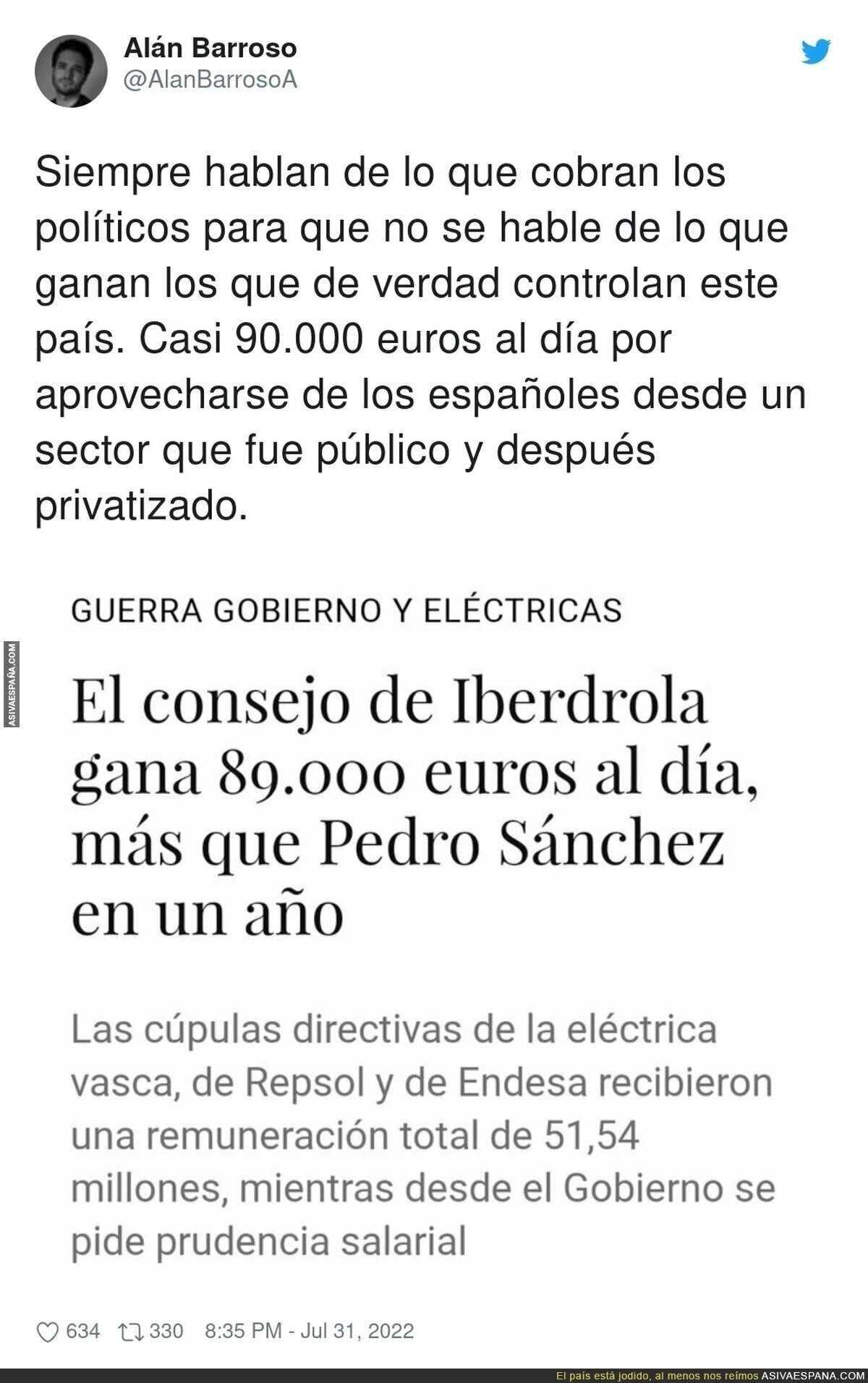 Insultante el salario de esta gentuza