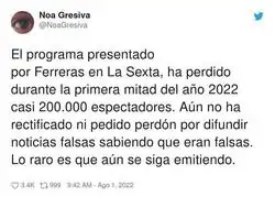 Antonio Garc&iacute;a Ferreras cuesta abajo y sin frenos