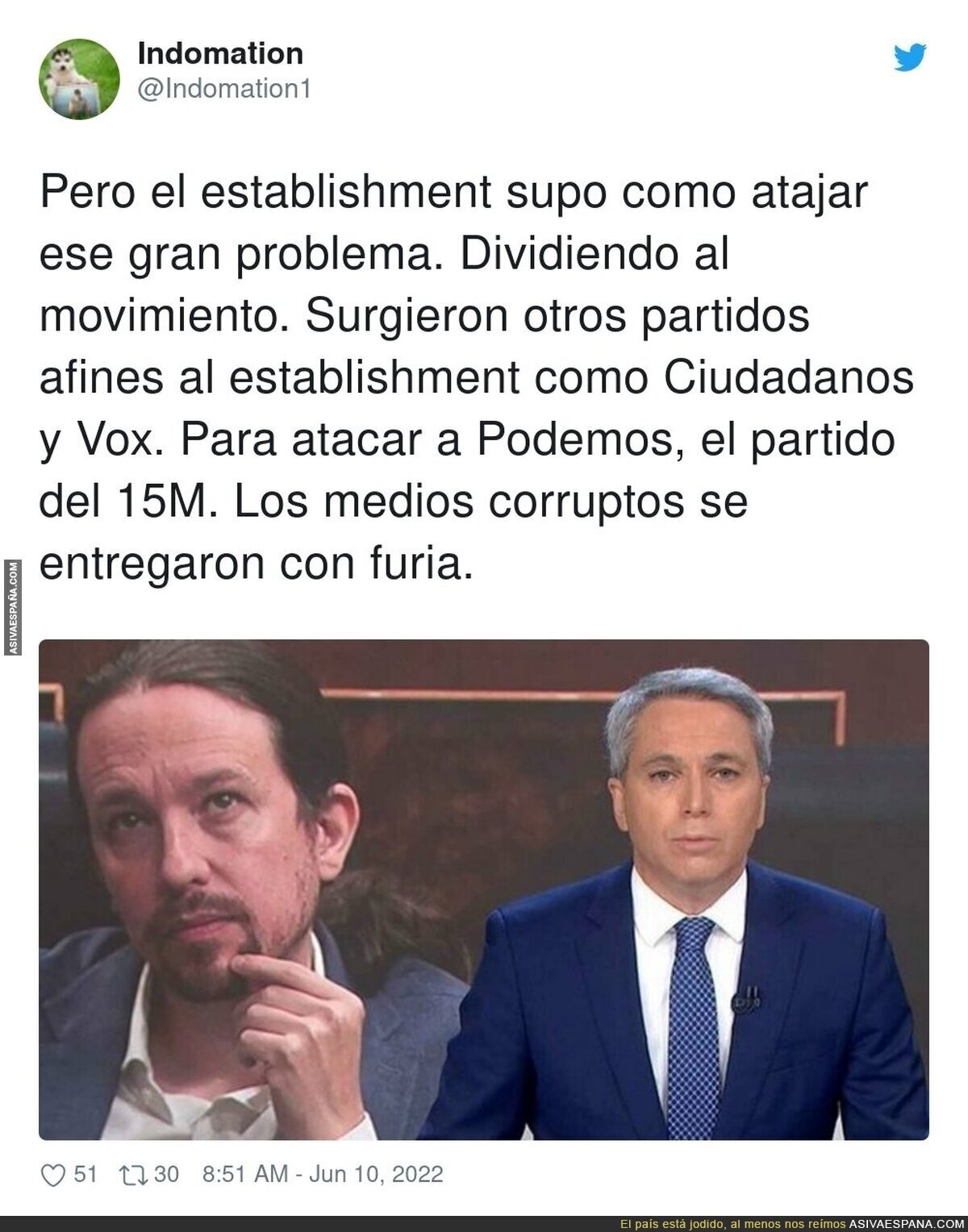 Es fácil de entender lo que pasó a partir de que apareció Podemos