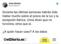 Los datos del precio de la electricidad hablan por si solos