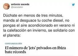 El peligro del medio ambiente son los ricos