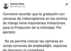 Un peque&ntilde;o recordatorio sobre las c&aacute;maras de seguridad en el trabajo