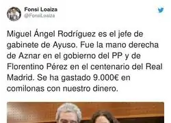 La buena vida de Miguel &Aacute;ngel Rodr&iacute;guez