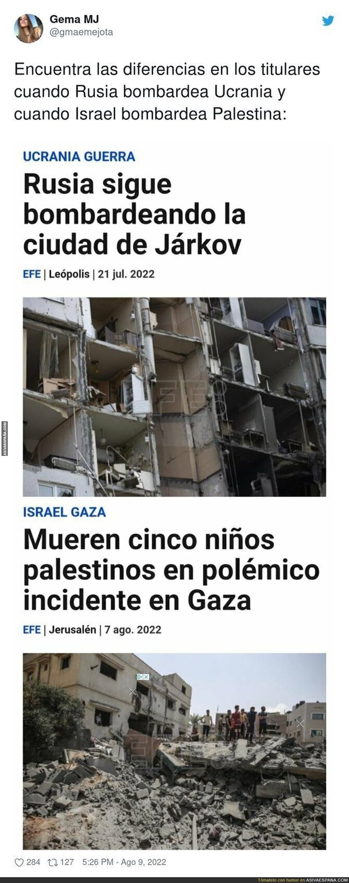 EFE y su doble rasero a la hora de hacer periodismo sobre Rusia e Israel