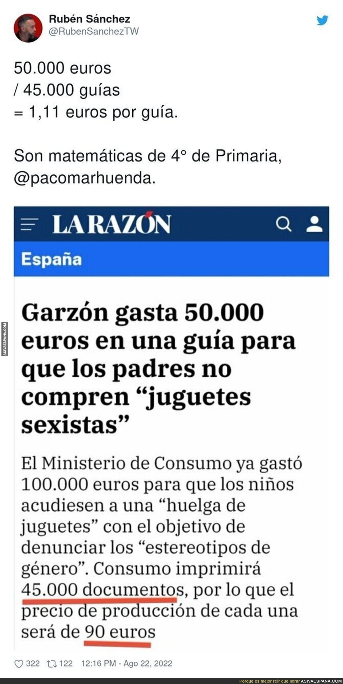 Paco Marhuenda no asistió nunca a clase de matemáticas