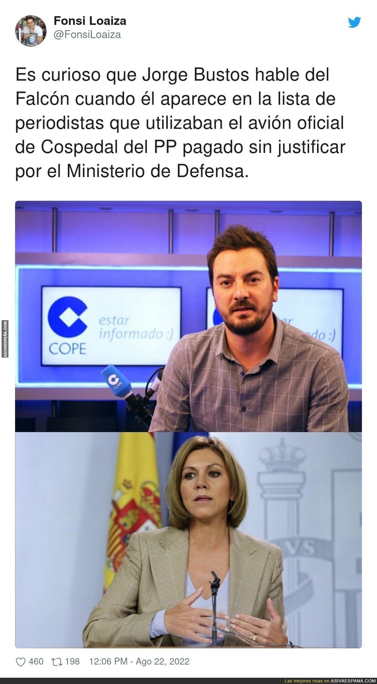 Jorge Bustos y su doble rasero