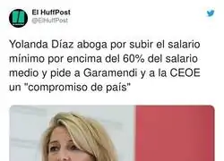 Yolanda D&iacute;az es una pol&iacute;tica excelente que mira por el bien de la gente