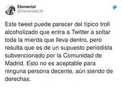 Javier Negre vuelve a hacer el rid&iacute;culo con este tipo de tuits denigrando a mujeres por como visten