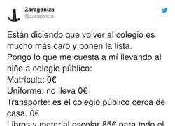 Los precios de la vuelta al cole en la p&uacute;blica