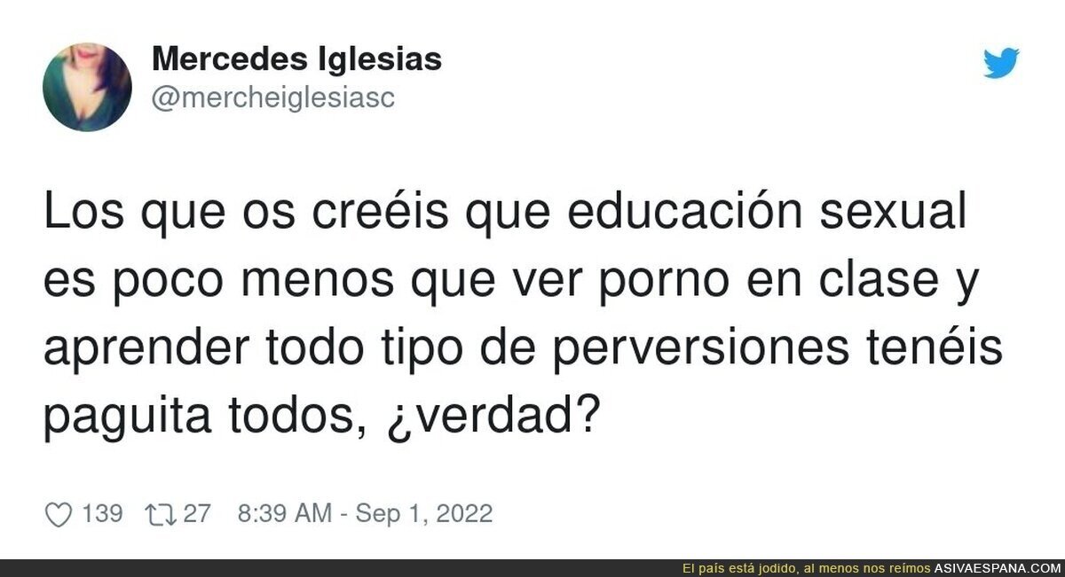 ¿Algún día se llegará a normalizar y a hablar sin tabúes de ella?, por @mercheiglesiasc