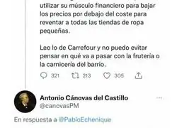 Merecido zasca a Echenique rajando del Corte Ingl&eacute;s, por @mejoreszasca