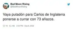 Si abdica a los 20 segundos de ser coronado entra en la historia. 
Carlos el Extrabreve, por @BadMoonRiding