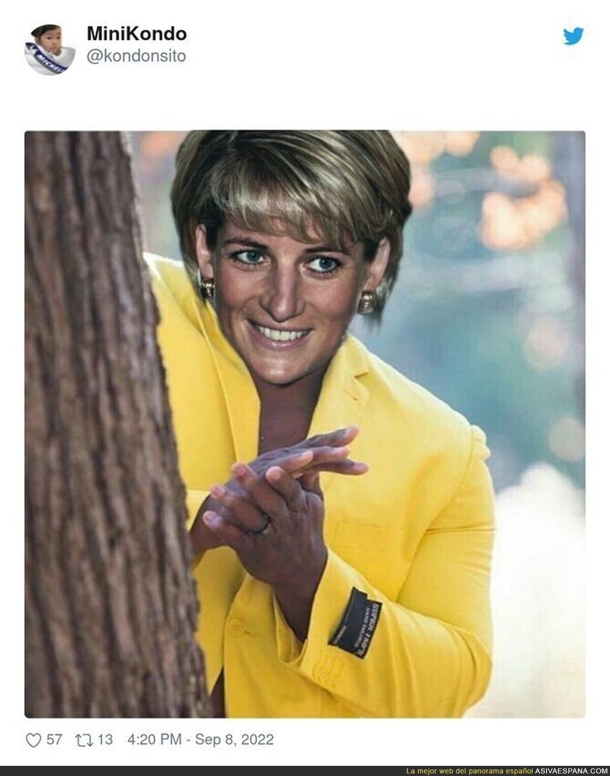 Lady Di la está esperando, por @kondonsito
