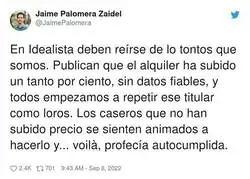Es alucinante que en pleno siglo XXI tomemos a Idealista como LA FUENTE para hablar del precio de la vivienda, por @JaimePalomera