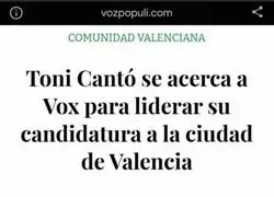Y Toni Cant&oacute; se volvi&oacute; a cambiar de chaqueta, por @BenderOfuscado