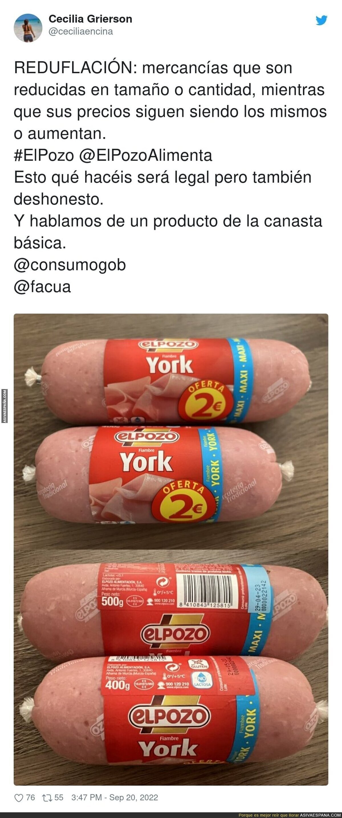 Los productos de El Pozo deberían desaparecer de cualquier canasta de la compra