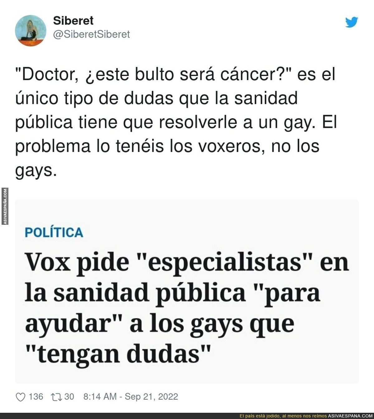 VOX es un peligro para la población