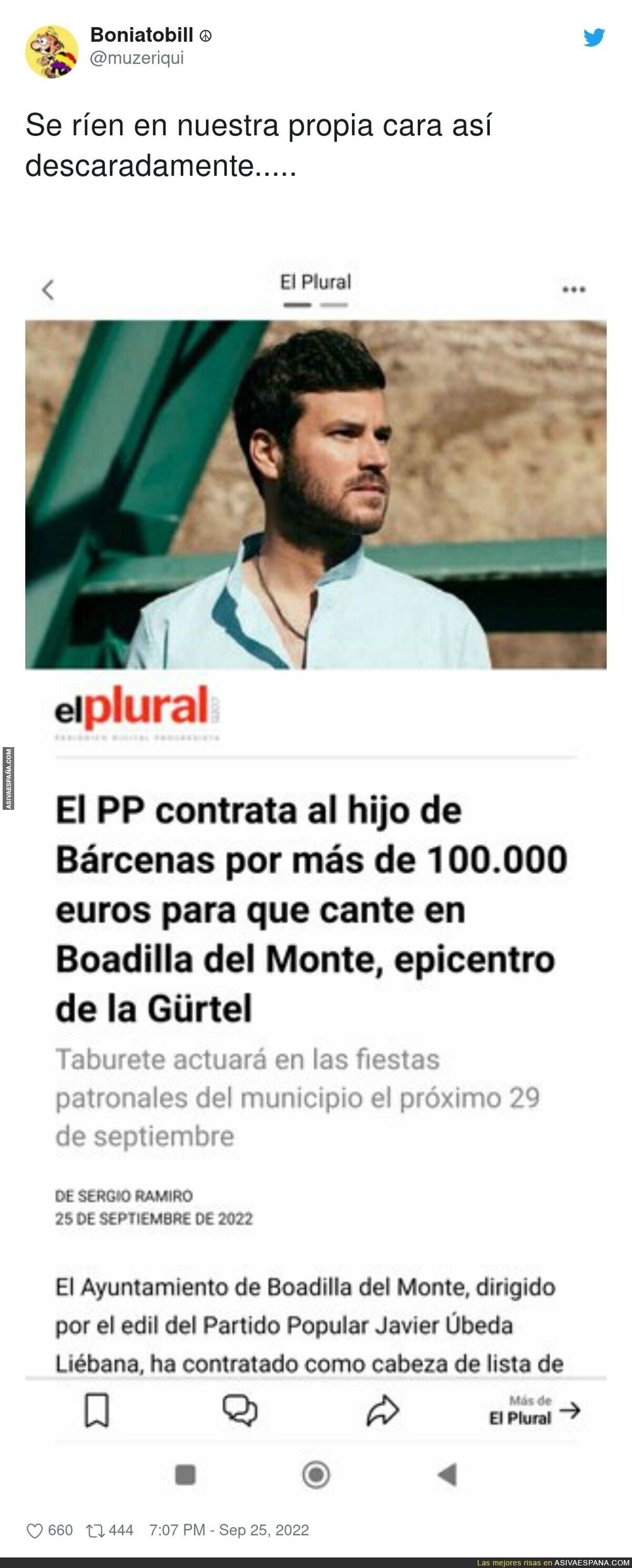 Que f&aacute;cil es ganarse la vida siendo el hijo de B&aacute;rcenas