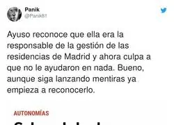 Isabel D&iacute;az Ayuso solo minti&oacute; durante la pandemia