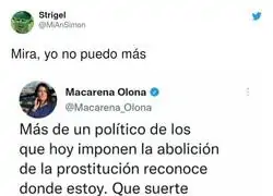 Macarena Olona incendia todo al dejar caer el uso de la prostituci&oacute;n en varios pol&iacute;ticos