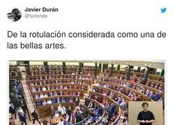 Gracias por tanto al rotulista